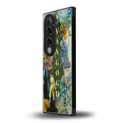 Van Gogh Collage vivo v40 pro mobile cover | shockproof glass phone case