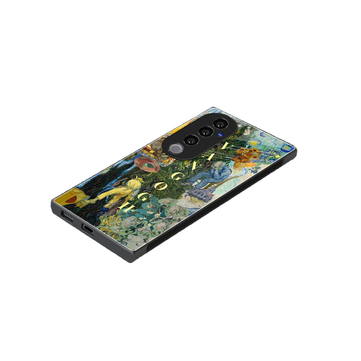 Van Gogh Collage stylish phone case for vivo v40 pro | glossy glass and slim fit