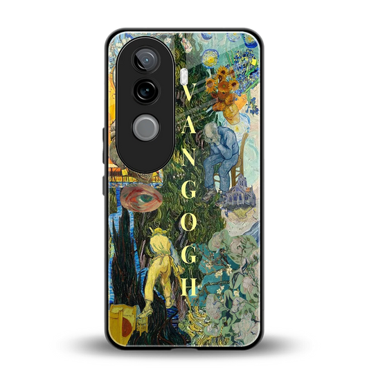 Van Gogh Collage back phone cover | glass case for vivo v40e