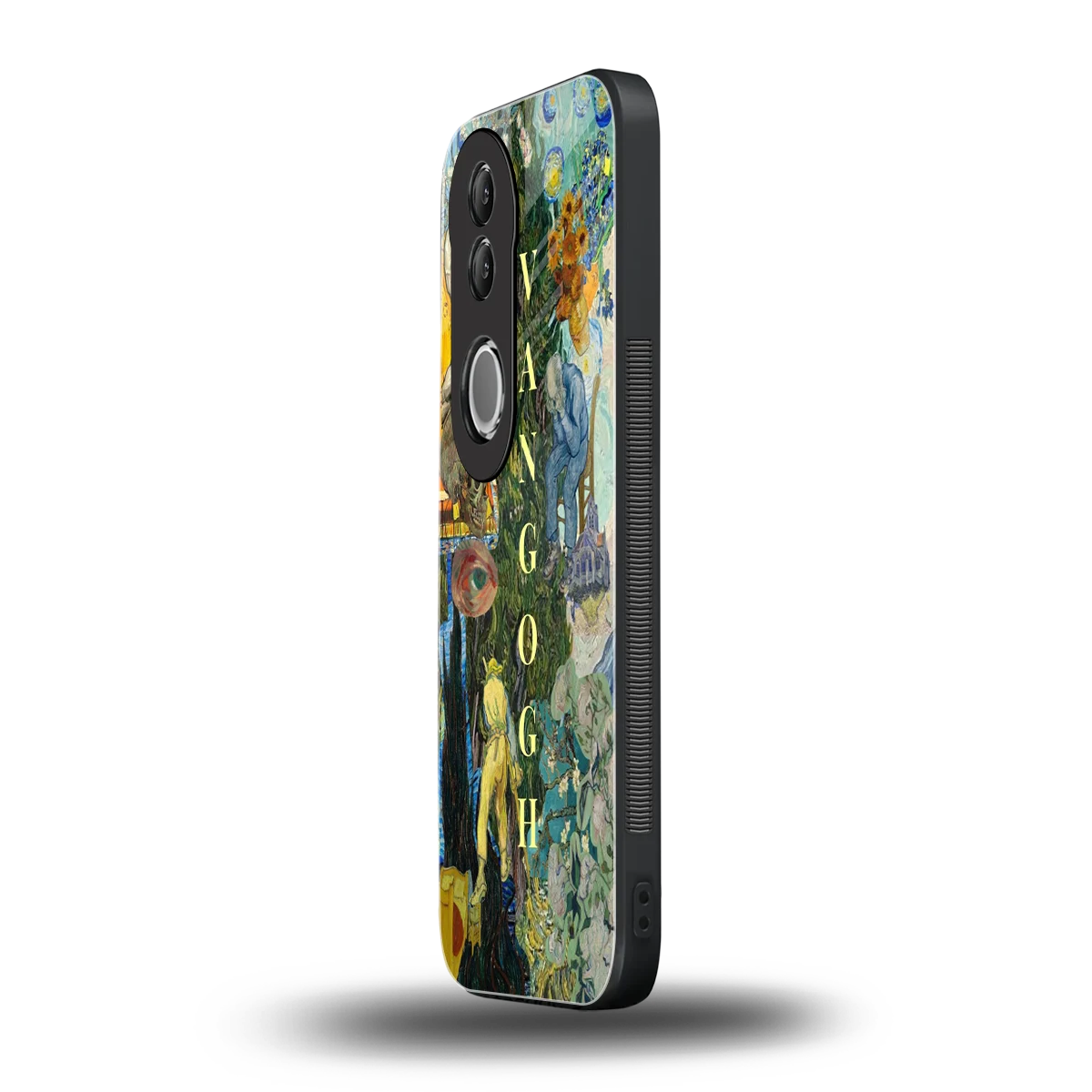 Van Gogh Collage vivo v50 mobile cover | shockproof glass phone case