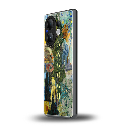 Van Gogh Collage vivo v60 mobile cover | shockproof glass phone case