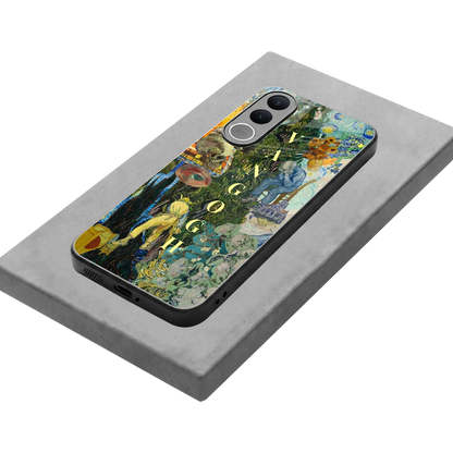 Van Gogh Collage stylish phone case for vivo v70 fe | glossy glass and slim fit