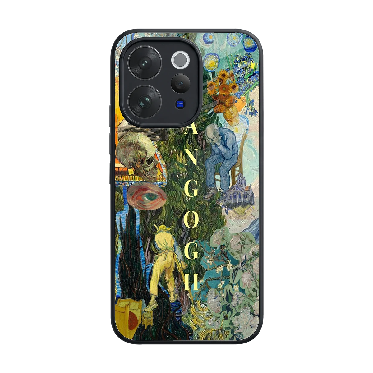 Van Gogh Collage back phone cover | glass case for vivo v70