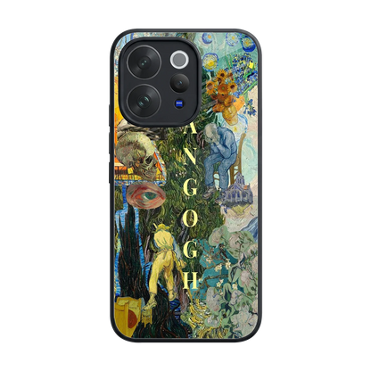 Van Gogh Collage back phone cover | glass case for vivo v70 elite