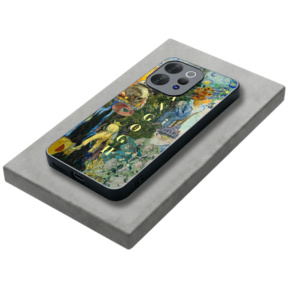 Van Gogh Collage stylish phone case for vivo v70 | glossy glass and slim fit
