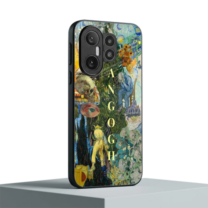 Van Gogh Collage vivo x200 fe mobile cover | shockproof glass phone case