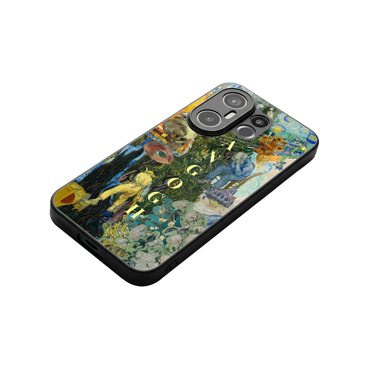 Van Gogh Collage stylish phone case for vivo x200 fe | glossy glass and slim fit