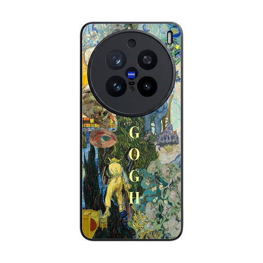 Van Gogh Collage back phone cover | glass case for vivo x200 pro