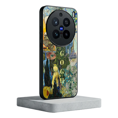 Van Gogh Collage vivo x200 pro mobile cover | shockproof glass phone case