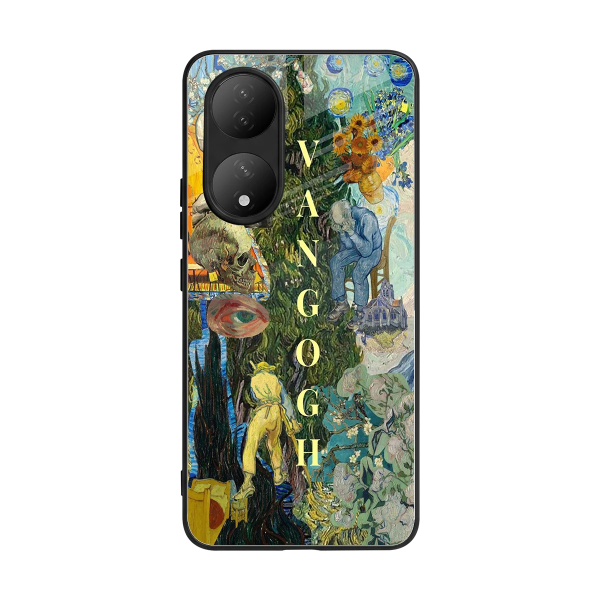 Van Gogh Collage back phone cover | glass case for Vivo-y100
