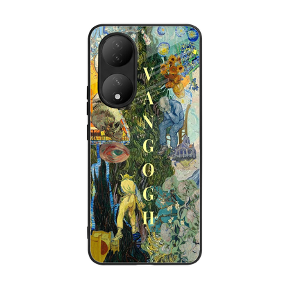 Van Gogh Collage back phone cover | glass case for Vivo-y100
