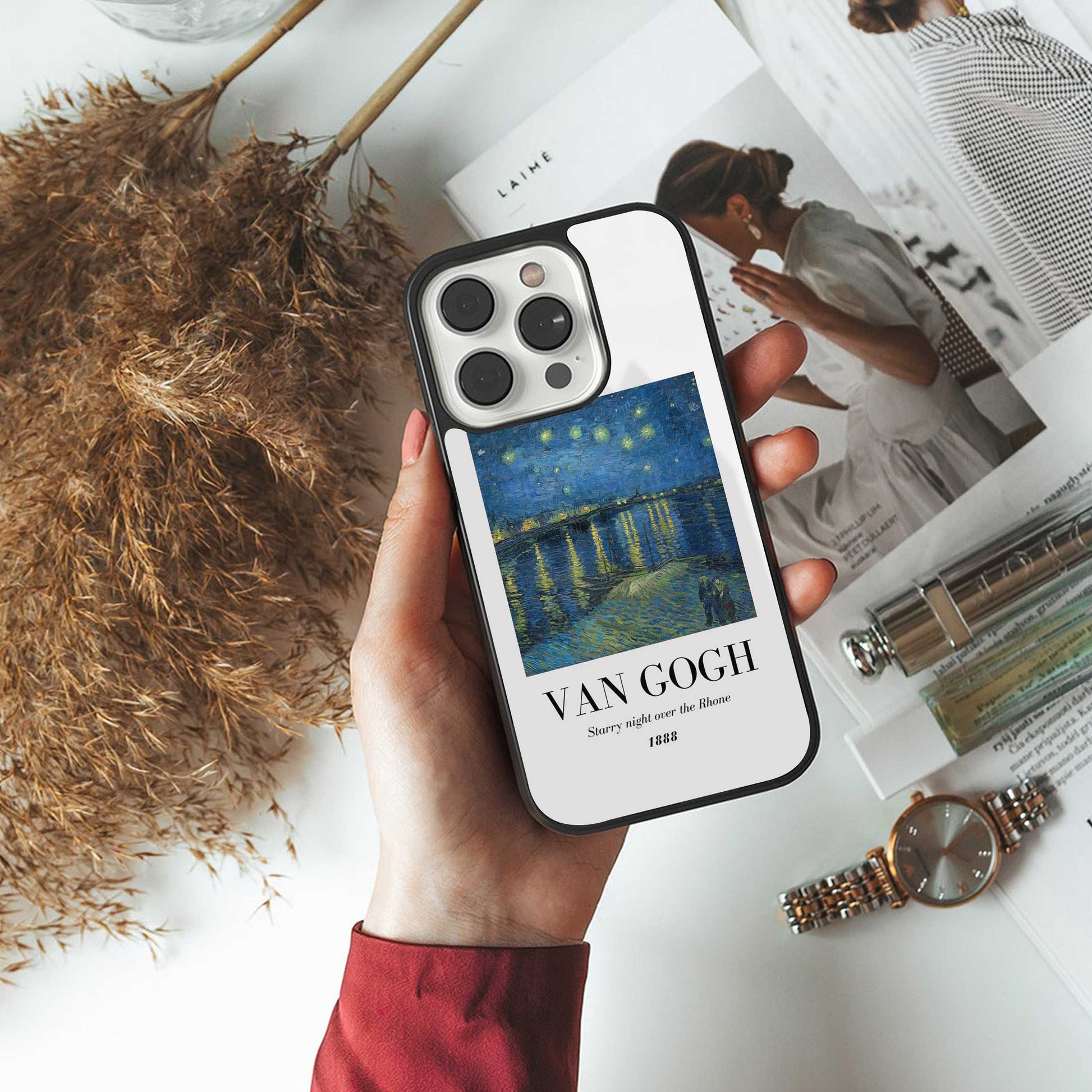 Van Gogh 1888 luxury glass phone case for iPhone 16 | scratch and drop resistant