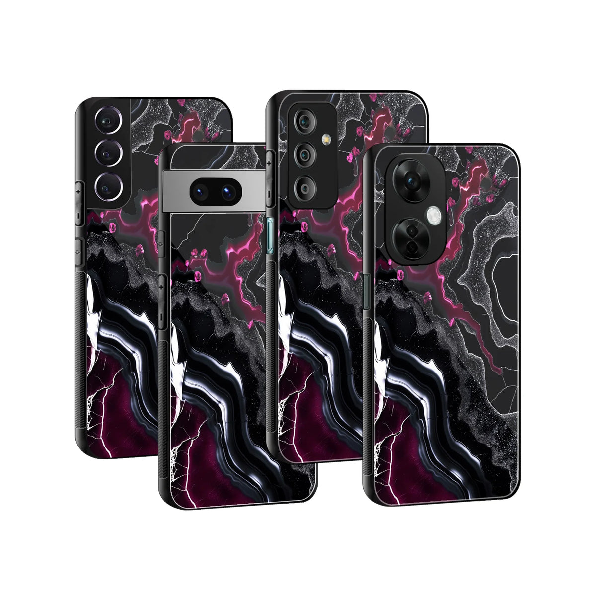 Stylish Glass Back Case for All Smartphones iPhone, Samsung, OnePlus, Pixel, Redmi, Oppo, Vivo, Motorola