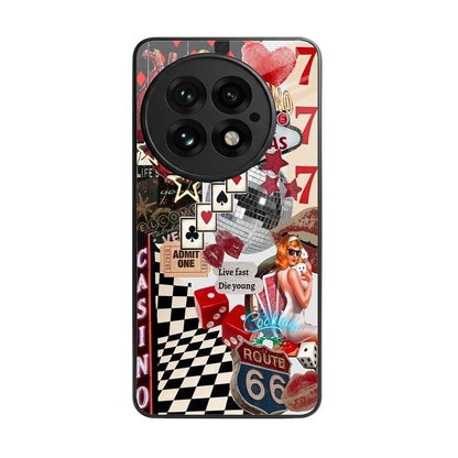 Vegas Vibes back phone cover | glass case for oneplus 13