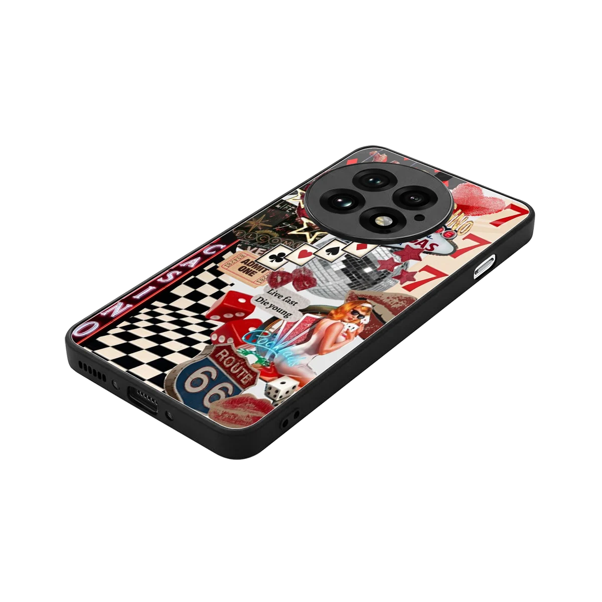 Vegas Vibes stylish phone case for oneplus 13 | glossy glass and slim fit