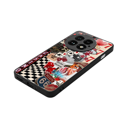 Vegas Vibes stylish phone case for oneplus 13 | glossy glass and slim fit