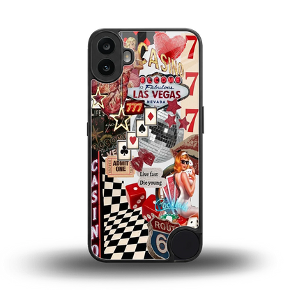 Vegas Vibes back phone cover | glass case for cmf nothing phone 1