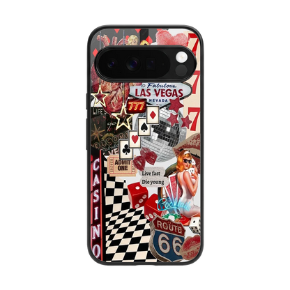 Vegas Vibes back phone cover | glass case for google pixel 10 pro xl