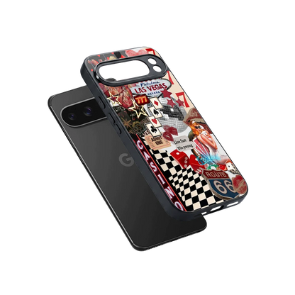 Vegas Vibes sleek google pixel 10 pro xl cover with tempered glass back and TPU edges