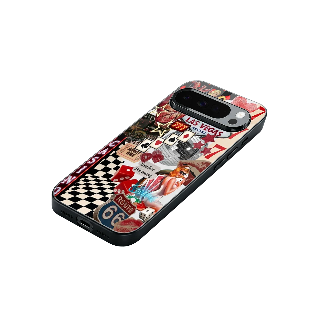 Vegas Vibes stylish phone case for google pixel 10 pro xl | glossy glass and slim fit