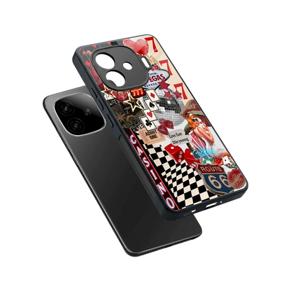 Vegas Vibes sleek iqoo neo 10r 5g cover with tempered glass back and TPU edges