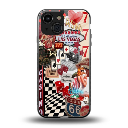 Vegas Vibes back phone cover | glass case for iphone 13 mini