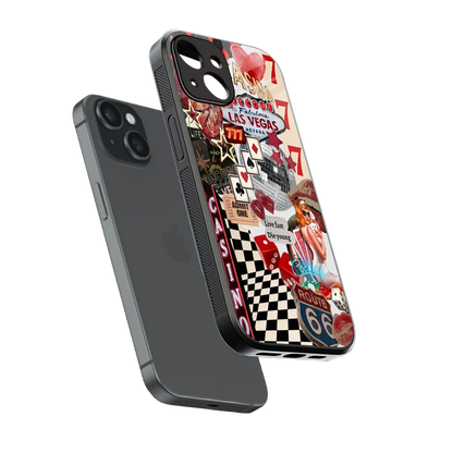Vegas Vibes sleek iphone 13 mini cover with tempered glass back and TPU edges