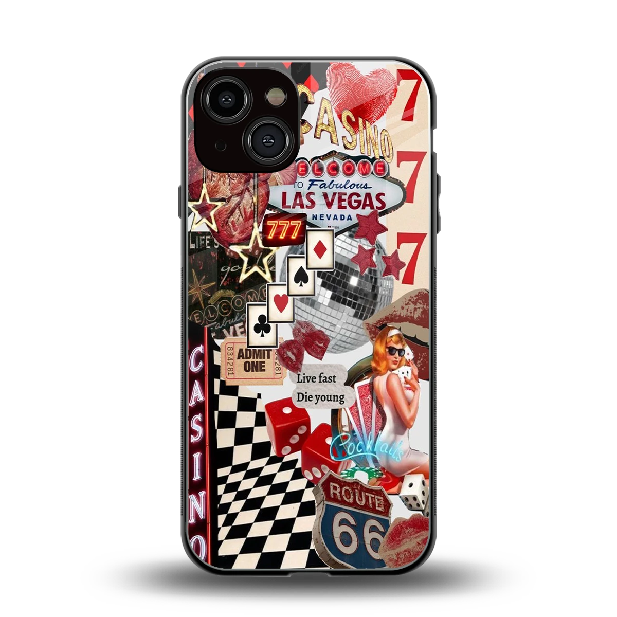 Vegas Vibes back phone cover | glass case for iphone 13
