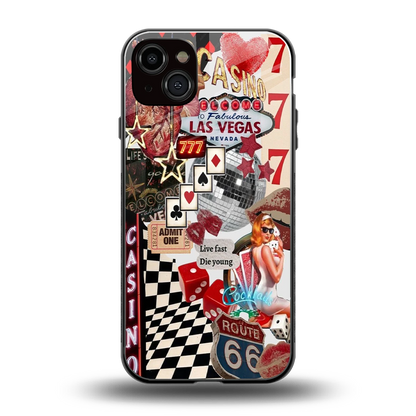 Vegas Vibes back phone cover | glass case for iphone 14 plus