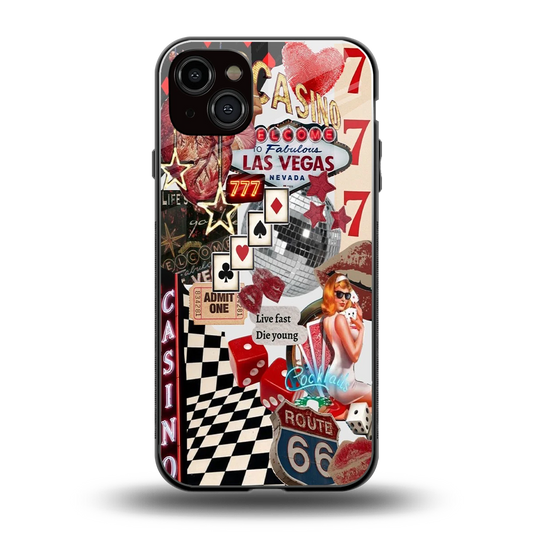 Vegas Vibes back phone cover | glass case for iphone 14 plus