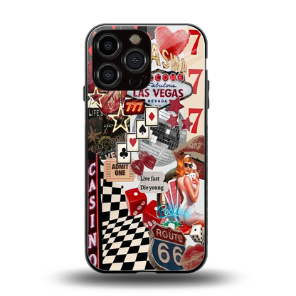 Vegas Vibes back phone cover | glass case for iphone 15 pro max