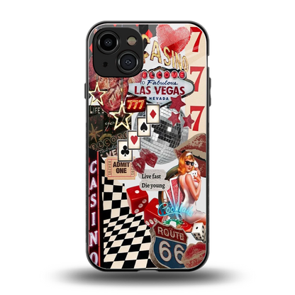 Vegas Vibes back phone cover | glass case for iphone 15