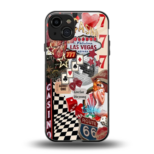 Vegas Vibes back phone cover | glass case for iphone 15