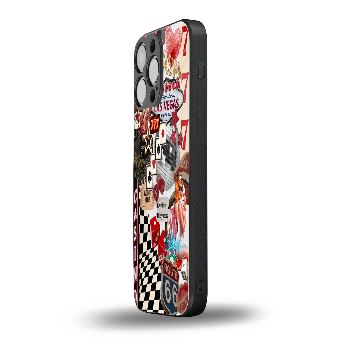 Vegas Vibes iphone 16 pro max mobile cover | shockproof glass phone case