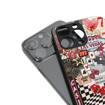 Vegas Vibes stylish phone case for iphone 15 | glossy glass and slim fit