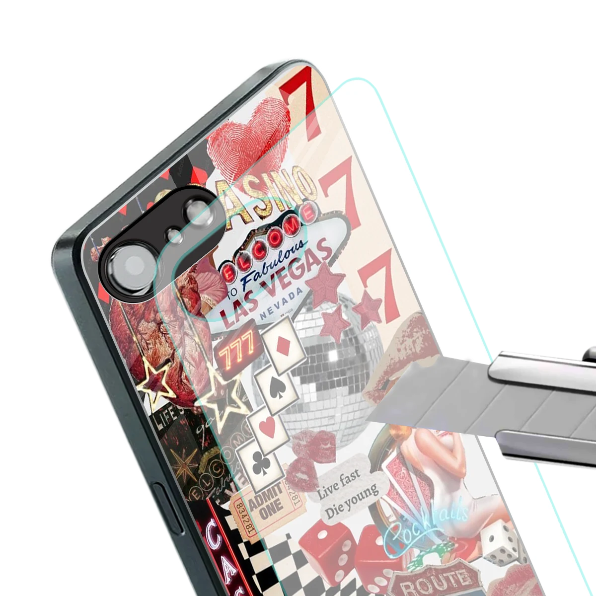 Vegas Vibes stylish phone case for iphone 17e | glossy glass and slim fit