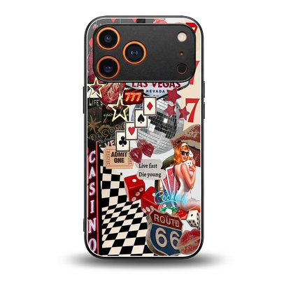 Vegas Vibes back phone cover | glass case for iphone 17 pro