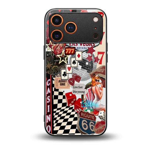 Vegas Vibes back phone cover | glass case for iphone 17 pro max