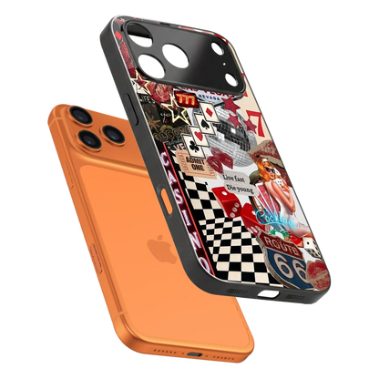 Vegas Vibes sleek iphone 17 pro cover with tempered glass back and TPU edges