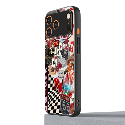 Vegas Vibes iphone 17 pro mobile cover | shockproof glass phone case