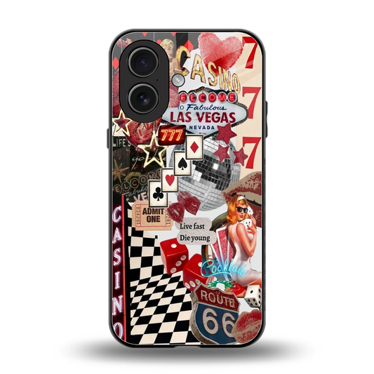 Vegas Vibes back phone cover | glass case for iphone 17