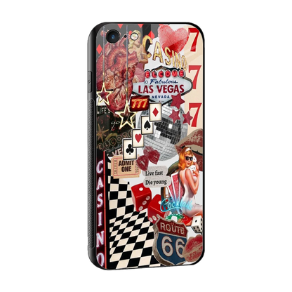 Vegas Vibes sleek iphone 6 cover with tempered glass back and TPU edges
