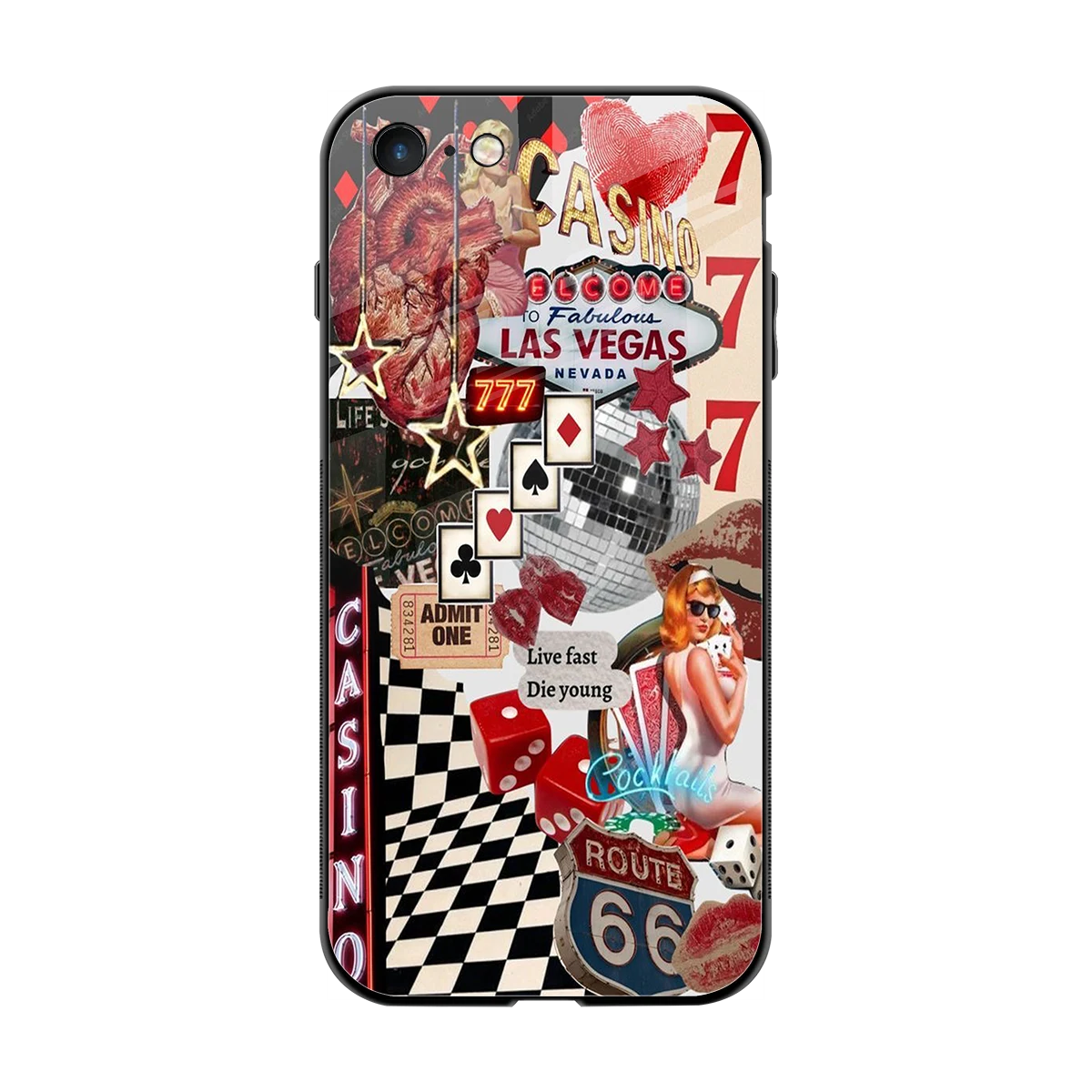 Vegas Vibes back phone cover | glass case for iphone 7