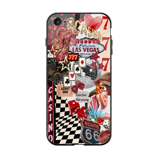 Vegas Vibes back phone cover | glass case for iphone 7