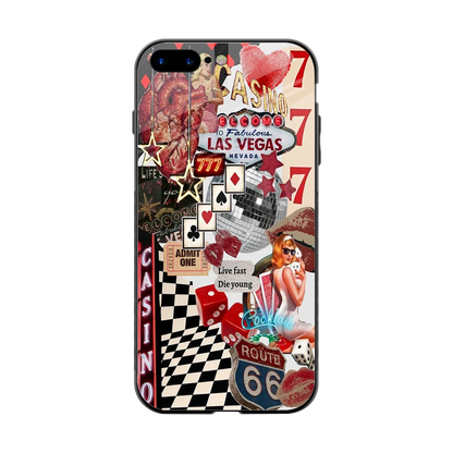 Vegas Vibes back phone cover | glass case for iphone 8 plus