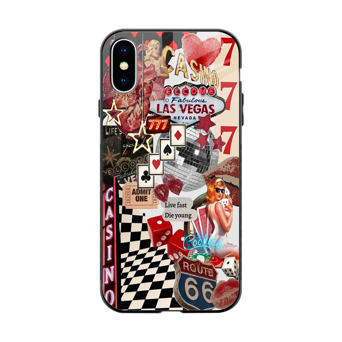 Vegas Vibes back phone cover | glass case for iphone x