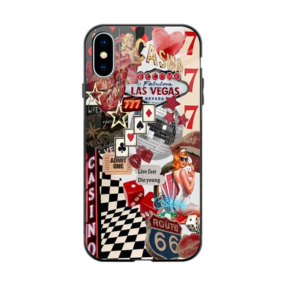 Vegas Vibes back phone cover | glass case for iphone x