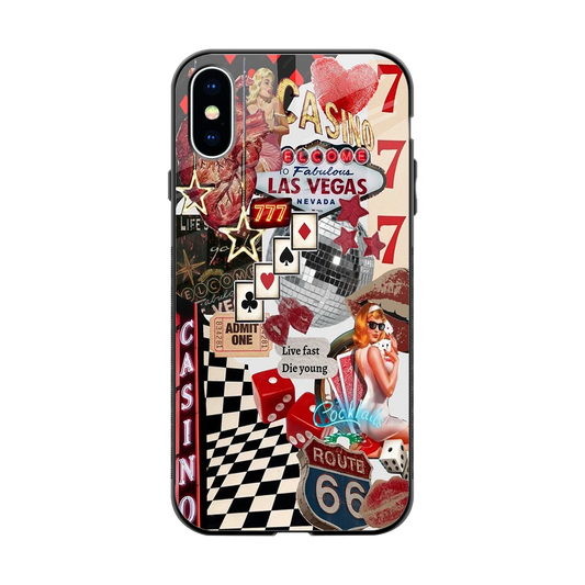 Vegas Vibes back phone cover | glass case for iphone x