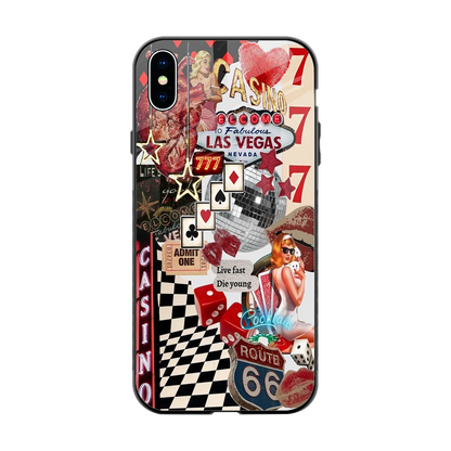 Vegas Vibes back phone cover | glass case for iphone xs max