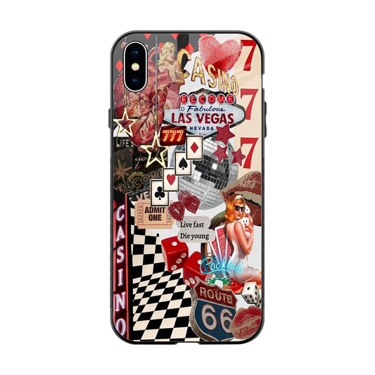 Vegas Vibes back phone cover | glass case for iphone xs max